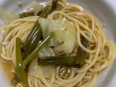 もつ鍋の残りスープパスタ